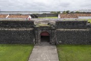 Picture taken with drone of the Santa Catarina do Cabedelo Fort (1585) - also known as Santa Catarina Fortress - Cabedelo city - Paraiba state (PB) - Brazil