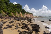 Cliffs in Beach of Golfinhos Bay  - Tibau do Sul city - Rio Grande do Norte state (RN) - Brazil