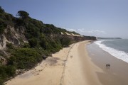 Picture taken with drone of cliffs in Beach of Golfinhos Bay  - Tibau do Sul city - Rio Grande do Norte state (RN) - Brazil