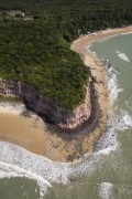 Picture taken with drone of cliff at Madeiro Beach - Tibau do Sul city - Rio Grande do Norte state (RN) - Brazil