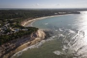 Picture taken with drone of the Beach of Golfinhos Bay  - Tibau do Sul city - Rio Grande do Norte state (RN) - Brazil