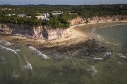 Picture taken with drone of the Beach of Golfinhos Bay  - Tibau do Sul city - Rio Grande do Norte state (RN) - Brazil