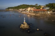 Picture taken with drone of the coastline and beaches in the Pipa District - Tibau do Sul city - Rio Grande do Norte state (RN) - Brazil