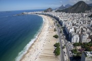 Aerial view of the Copacabana Beach waterfront - Rio de Janeiro city - Rio de Janeiro state (RJ) - Brazil