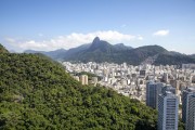 Aerial view of Botafogo with the Christ the Redeemer in the background - Rio de Janeiro city - Rio de Janeiro state (RJ) - Brazil