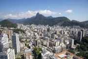 Aerial view of Botafogo with the Christ the Redeemer in the background - Rio de Janeiro city - Rio de Janeiro state (RJ) - Brazil