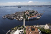 Aerial view of the Cobras Island (Snakes Island)  - Rio de Janeiro city - Rio de Janeiro state (RJ) - Brazil