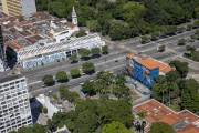 Aerial view of the facade of Parque Estadual Library - Rio de Janeiro city - Rio de Janeiro state (RJ) - Brazil