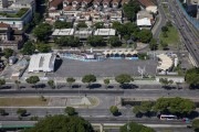 Aerial view of the Terreirao do Samba with the Presidente Vargas Avenue and the Zumbi dos Palmares Monument  - Rio de Janeiro city - Rio de Janeiro state (RJ) - Brazil