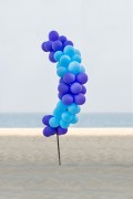 Hot air balloons on the sand of Copacabana Beach - Rio de Janeiro city - Rio de Janeiro state (RJ) - Brazil