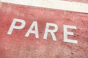 Signage on the asphalt of the cycle path - Rua Francisco Otaviano - Rio de Janeiro city - Rio de Janeiro state (RJ) - Brazil