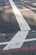 Marking on the asphalt of Francisco Otaviano Street - Rio de Janeiro city - Rio de Janeiro state (RJ) - Brazil