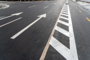 Marking on the asphalt of street - Rio de Janeiro city - Rio de Janeiro state (RJ) - Brazil