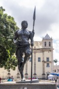 Bronze statue (2008) - Tribute to black hero Zumbi dos Palmares - Salvador city - Bahia state (BA) - Brazil