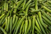 Okra for sale at the Rio Vermelho Market (Ceasinha) - Salvador city - Bahia state (BA) - Brazil