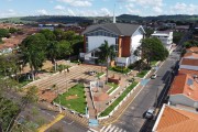 Picture taken with drone of the Sanctuary of Our Lady of Aparecida in Padre Donizetti Square - Place where his mortal remains are deposited - Caminho da Fe Circuit - Tambau city - Sao Paulo state (SP) - Brazil