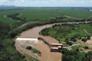 Picture taken with drone ofthe Itaipava Hydroelectric Power Plant (1909) - Santa Rosa de Viterbo city - Sao Paulo state (SP) - Brazil