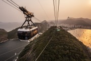 Cable car making the crossing between the Urca Mountain and Sugarloaf - Rio de Janeiro city - Rio de Janeiro state (RJ) - Brazil