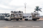 Truck with aluminum can bags for recycling - Rio de Janeiro city - Rio de Janeiro state (RJ) - Brazil