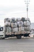 Truck with aluminum can bags for recycling - Rio de Janeiro city - Rio de Janeiro state (RJ) - Brazil