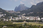 Aerial view of the Gavea Hippodrome with Rock of gavea in the background - Rio de Janeiro city - Rio de Janeiro state (RJ) - Brazil