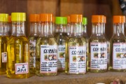 Bottles of Copaiba Oil for sale in the Santo Antonio community - Rio Negro Sustainable Development Reserve - Near the Anavilhanas Archipelago - Novo Airao city - Amazonas state (AM) - Brazil