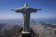 Picture taken with drone of the Christ the Redeemer - Rio de Janeiro city - Rio de Janeiro state (RJ) - Brazil