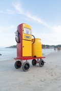 Equipment for selling draft beer in the shape of a gas pump - Copacabana Beach - Rio de Janeiro city - Rio de Janeiro state (RJ) - Brazil