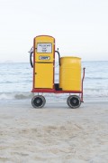 Equipment for selling draft beer in the shape of a gas pump - Copacabana Beach - Rio de Janeiro city - Rio de Janeiro state (RJ) - Brazil