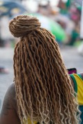 Black woman with braids in her dreadlocked hair - Rio de Janeiro city - Rio de Janeiro state (RJ) - Brazil