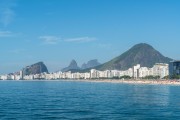 View of Copacabana Beach with the Cantagalo Hill, Two Brothers Mountain and Rock of gavea in the background  - Rio de Janeiro city - Rio de Janeiro state (RJ) - Brazil