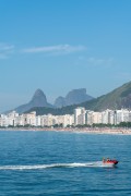 View of Copacabana Beach with Two Brothers Mountain and Rock of gavea in the background  - Rio de Janeiro city - Rio de Janeiro state (RJ) - Brazil