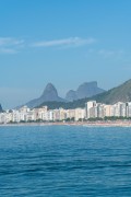 View of Copacabana Beach with Two Brothers Mountain and Rock of gavea in the background  - Rio de Janeiro city - Rio de Janeiro state (RJ) - Brazil