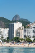 View of Copacabana Beach with Corcovado Mountain in the background  - Rio de Janeiro city - Rio de Janeiro state (RJ) - Brazil