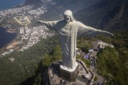Picture taken with drone of the Christ the Redeemer - Rio de Janeiro city - Rio de Janeiro state (RJ) - Brazil