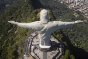 Picture taken with drone of the Christ the Redeemer - Rio de Janeiro city - Rio de Janeiro state (RJ) - Brazil