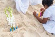 Offerings for Yemanja During the party on the day of the Queen of the Sea - Arpoador Beach - Rio de Janeiro city - Rio de Janeiro state (RJ) - Brazil