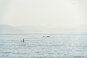 Hawaiian canoe on Copacabana Beach - Rio de Janeiro city - Rio de Janeiro state (RJ) - Brazil