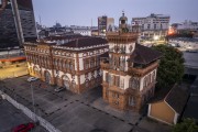 Picture taken with drone of the buildings of customhouse and Guardamoria (1906) - Manaus city - Amazonas state (AM) - Brazil