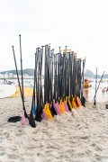 Oars for rent on the sand of Copacabana Beach - Rio de Janeiro city - Rio de Janeiro state (RJ) - Brazil