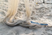 Fishing net - Fishing village Z-13 - on Post 6 of Copacabana Beach - Rio de Janeiro city - Rio de Janeiro state (RJ) - Brazil