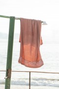 Towel hanging in shower at Copacabana Beach - Rio de Janeiro city - Rio de Janeiro state (RJ) - Brazil