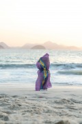 Plastic covering pipe that supplies water to showers on the edge of Copacabana Beach - Rio de Janeiro city - Rio de Janeiro state (RJ) - Brazil