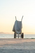 Cart for transporting cargo on the Copacabana Beach boardwalk - Rio de Janeiro city - Rio de Janeiro state (RJ) - Brazil