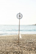 Fan frame on pole at Copacabana Beach - Rio de Janeiro city - Rio de Janeiro state (RJ) - Brazil