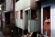 Stilt houses in Beco Sucupira - Manaus city - Amazonas state (AM) - Brazil