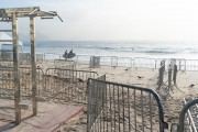 Mobile grids for demarcation of events on the sand of Copacabana Beach - Rio de Janeiro city - Rio de Janeiro state (RJ) - Brazil