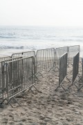 Mobile grids for demarcation of events on the sand of Copacabana Beach - Rio de Janeiro city - Rio de Janeiro state (RJ) - Brazil