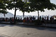 People socializing and drinking sitting by the sea in Short wall of Urca  - Rio de Janeiro city - Rio de Janeiro state (RJ) - Brazil