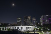Lapa Arches and the Cathedral of Sao Sebastiao do Rio de Janeiro with the Build of the PETROBRAS headquarters to the right - Rio de Janeiro city - Rio de Janeiro state (RJ) - Brazil